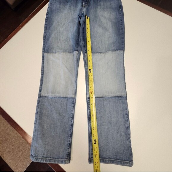 NYDJ (Not Your Daughter's Jeans) Patchwork Skinny Slim Ankle Jeans, 8 - Picture 10 of 13